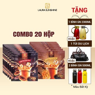  Combo 20 hộp cà phê sữa hòa tan Laura Coffee hộp 10 gói*18g