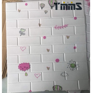 Xốp dán tường hoạt hình ngộ nghĩnh cho bé khổ lớn 70 x 77cm dày 5mm( miếng xốp dán tường)