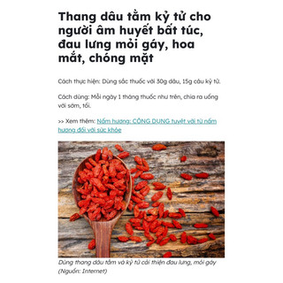 Kỷ tử Ninh Hạ / Dâu tằm sấy khô