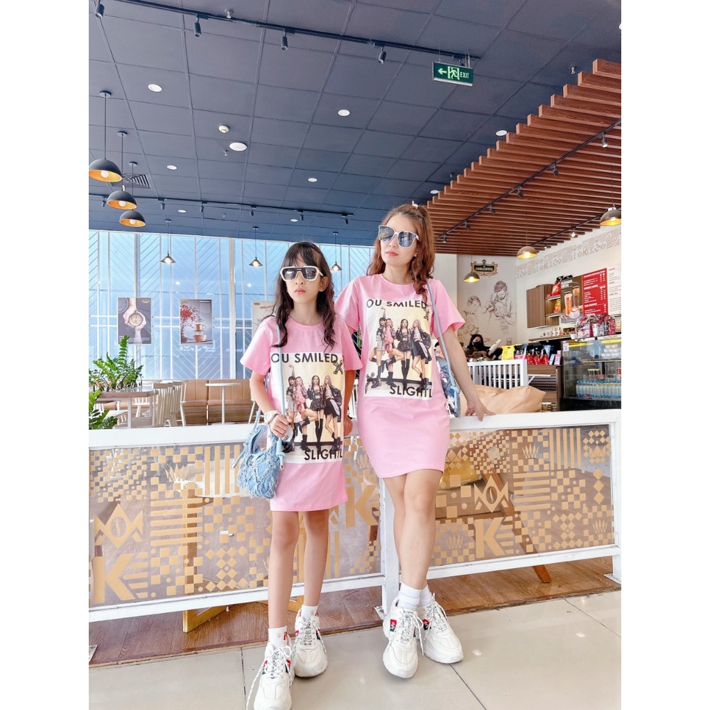 Đầm Mẹ Và Bé Gái Blackpink D02-3