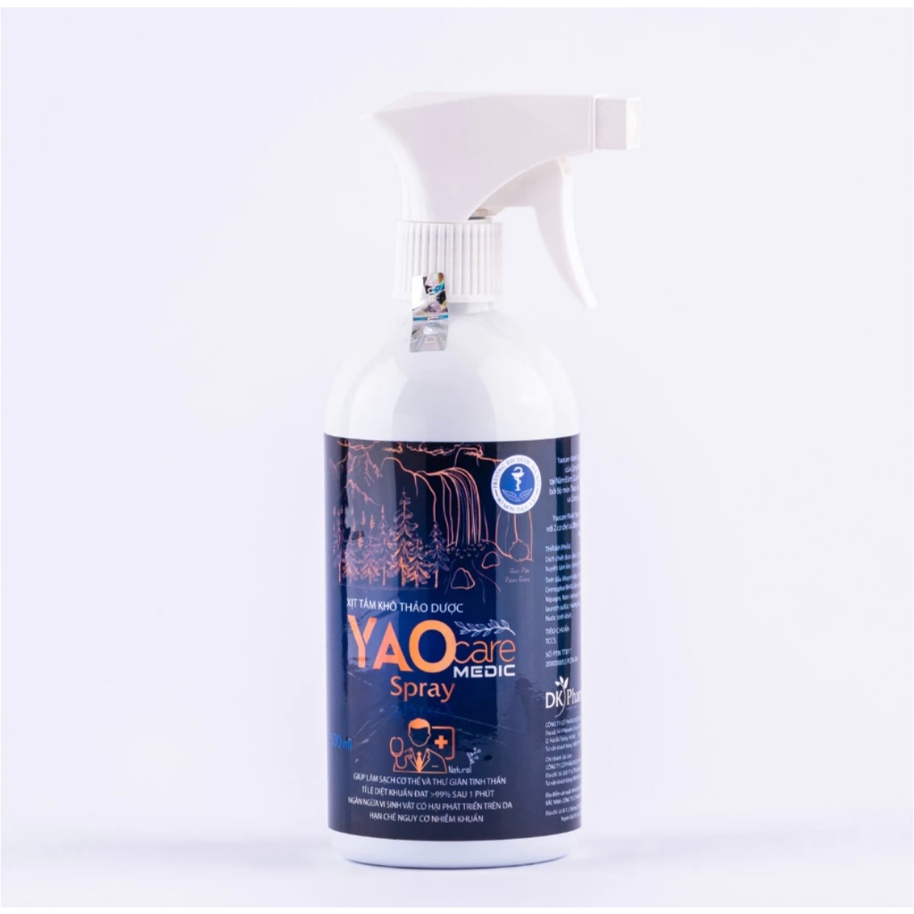 DHD Pharma Xịt tắm khô thảo dược DK Pharma Yaocare Medic 500ml