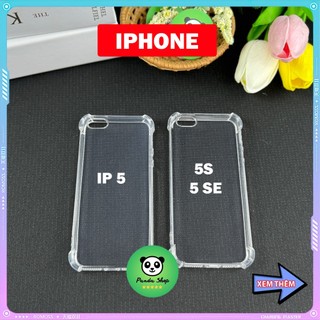 Ốp iPhone IP 5/ 5S /5 SE Bảo Vệ Cam, Chống Sốc, Trong Suốt, Silicon