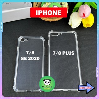 Ốp iPhone 7 / 7 PLUS / 8 / 8 PLUS / SE 2020 Bảo Vệ Cam, Chống Sốc, Trong Suốt, Silicon
