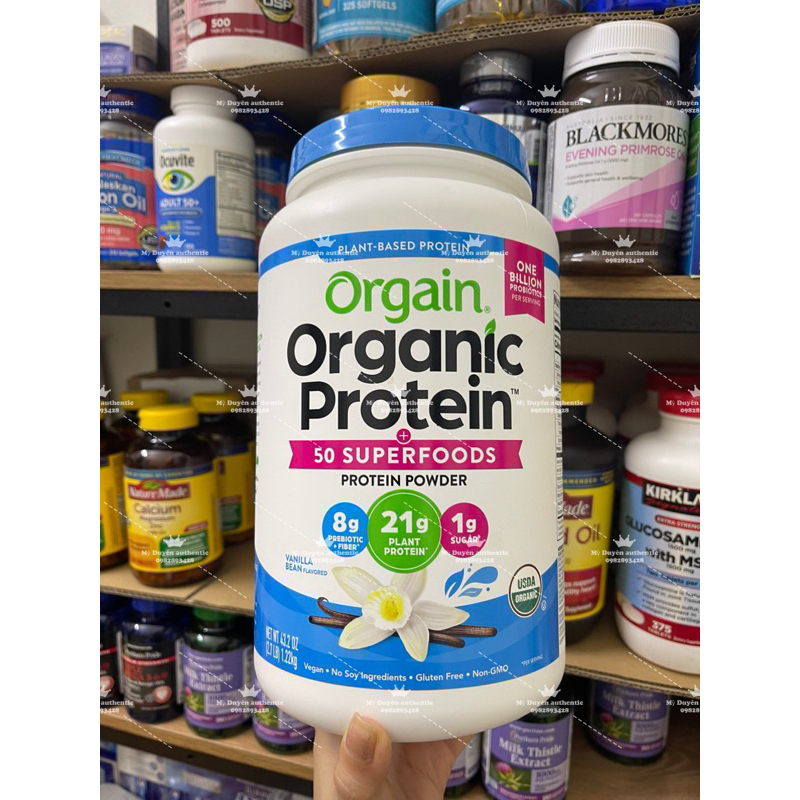 [Hàng Mỹ] Bột protein hữu cơ Orgain Organic Protein &amp; supperfood 1220g Mỹ