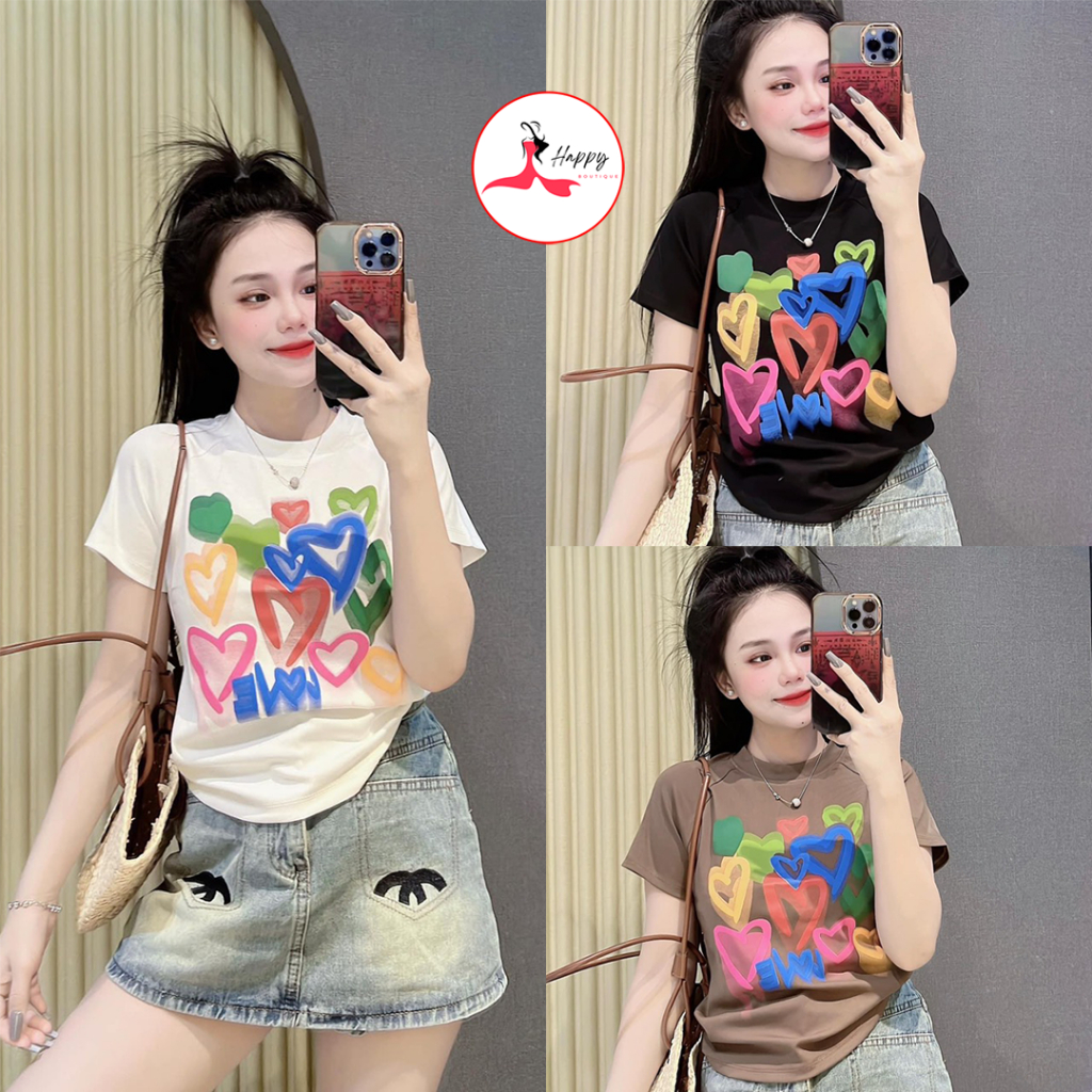 Áo Thun Ôm Nhiều Mẫu Borip Form Tôn Dáng, Từ 40kg đến 55kg, Chất Cotton Mềm mịn Co Dãn, Không Bó Sát | BigBuy360 - bigbuy360.vn