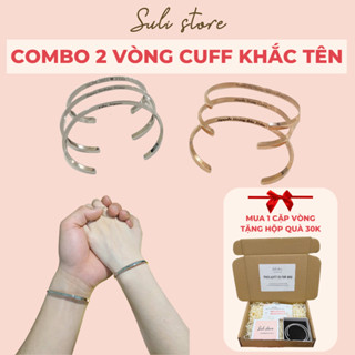 COMBO 2 CUFF KHẮC TÊN Suli store tặng bộ hộp quà box xịn 30k