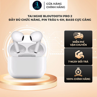 Tai nghe bloutooth pro 2 đầy đủ chức năng, pin trâu 4-6h, bass cực căng