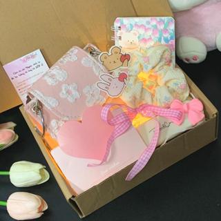 [GIFT BOX 8] Set quà tặng túi xách mini, phụ kiện thời trang tone trắng, hồng cho bạn nữ ngày kỉ niệm.