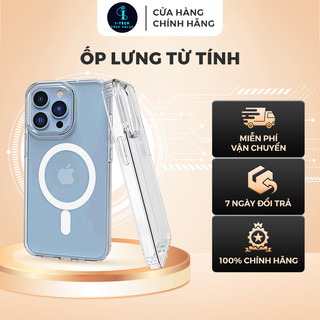  Ốp Lưng Từ Tính Trong Suốt Hỗ Trợ Sạc Không Dây Điện Thoại 7PLUS 8PLUS X XS XR XS MAX 11 12 13 14 15 