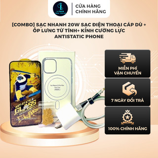  sạc nhanh 20W Sạc Điện Thoại cáp dù + Ốp lưng từ tính+ Kính cường lực ANTISTATIC Phone
