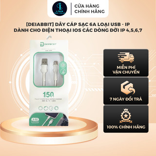  Dây cáp sạc 6A loại USB - IP dành cho điện thoại IOS các dòng đời IP 4,5,6,7