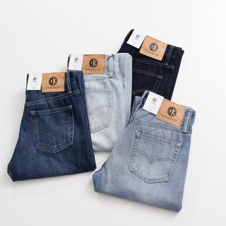 Quần Jean Ống Suông Nam Cao Cấp Xanh Xám, Quần Jean Nam Ống Rộng, Vải Không Co Giãn, Chững Chạc Lịch Sự - DOKI SN12
