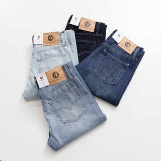 Quần Jean Ống Suông Nam Cao Cấp Xám, Quần Jean Nam Ống Rộng, Vải Không Co Giãn, DOKI AUS-07
