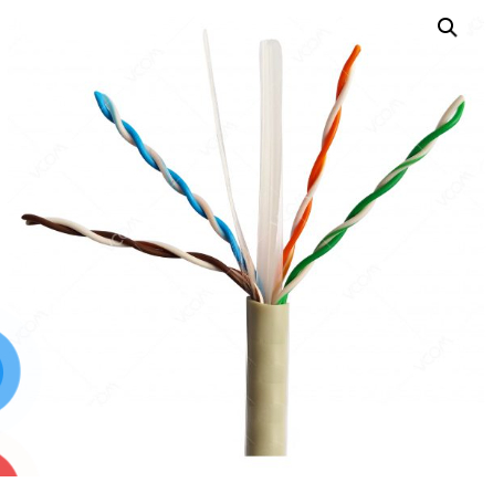 Thùng cáp mạng CAT6 UTP 23AWG VCOM vỏ PVC - Dài 305m