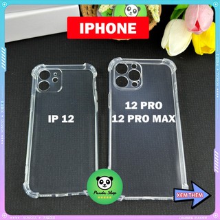 Ốp iphone 12 / 12 pro / 12 pro max bảo vệ cam, chống sốc, trong suốt, silicon