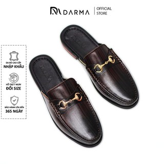 Giày sục nam đế phíp gỗ cao cấp trẻ trung darma xục da nam đẹp công sở không gót đế cao su êm chân