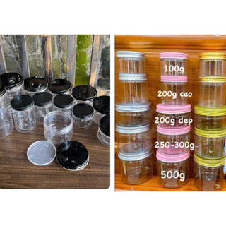 HỦ PÉT NẮP NHÔM  50gr-100gr-200gr-500gr-1kg