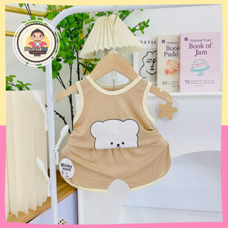Bộ quần áo ba lỗ Dâu Tây Kid cho bé trai, bé gái phối nhiều màu sắc họa tiết dễ thương cho bé từ 6m-24m, DAUTAY13