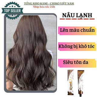 Thuốc nhuộm tóc NÂU LẠNH siêu dưỡng - nhuộm tóc tại nhà - 5J (màu + oxy + collagen)