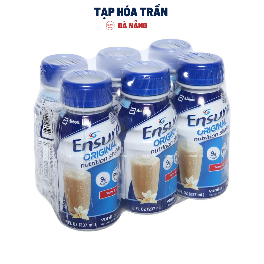 Lốc 6 chai sữa Ensure Original vani 237ml