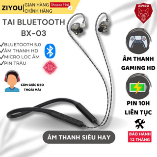 Tai Nghe Bluetooth Treo Cổ Chơi Game Thể Thao Ziyou BX-03 Pin Nghe 10H Có Mic Chuyên Nghiệp