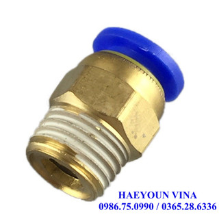 Đầu nối PC thẳng ren ngoài khí nén, phun sương đầy đủ kích thước ống và ren hàng chất lượng cao, giá tốt