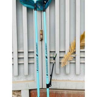   Ảnh thật  Gác Cần Và Cán Vợt Câu Đài Cacbon SUPER ROD Màu Xanh Nhã Lam Nhiều Kích Cỡ 