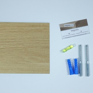 Kệ Gỗ Thanh Ngang Trang Trí Treo Tường KEGODA Màu Oak Vân Gỗ Sồi, Tặng Kèm Phụ Kiện Giấu Chân