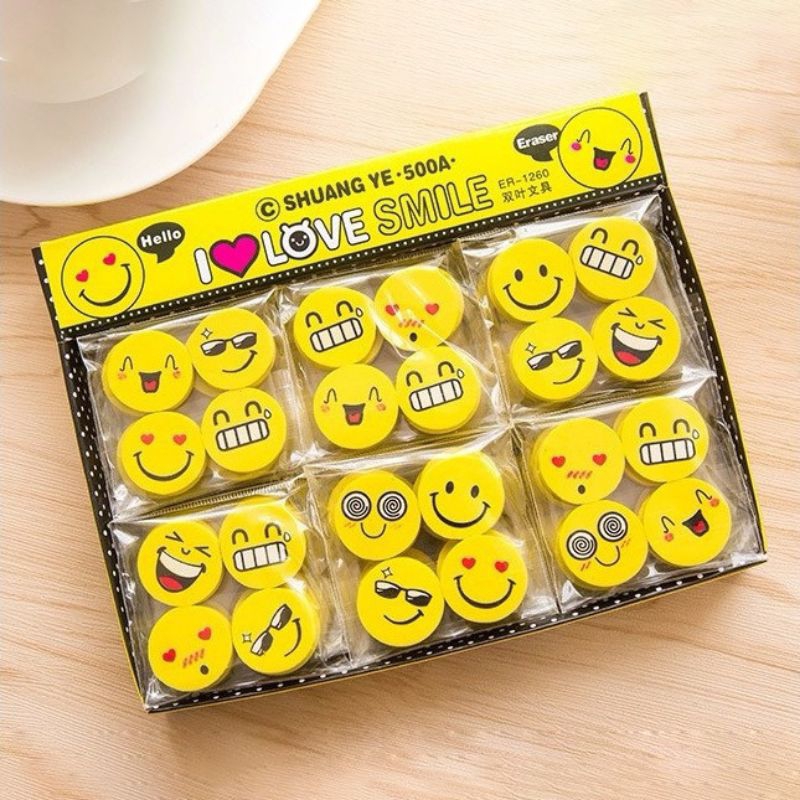 Set 4 cục gôm mặt cười dễ thương