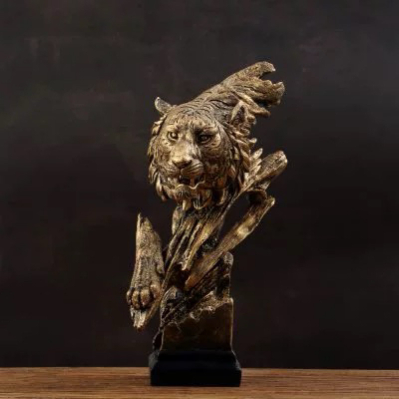 Đồ Decor Nhà Cửa Hổ Uy Quyền, Sư Tử Dũng Mãnh Decor Tủ Kệ Phòng Khách Phong Thủy, Quà Tặng Sếp, Quà 