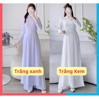 Áo Dài Trắng Học Sinh Sinh viên Lụa Mỹ Truyền Thống