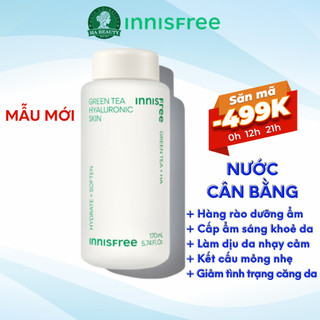 Nước hoa hồng dưỡng ẩm chống lão hóa da trà xanh innisfree Green Tea Hyaluronic Skin 170ml