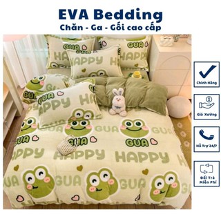 Bộ chăn ga gối nỉ nhung sữa cao cấp, Set chăn ga gối nỉ nhung 4 món đủ kích thước