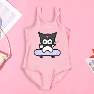 Đồ bơi liền thân cho bé gái hoạ tiết Kuromi, bikini cho bé gái, đồ bơi bé gái