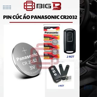 Pin Chìa Khóa Ô Tô Xe Máy Smartkey Cr2032 -CHÍNH HÃNG- Pin Panasonic CR2032 3V  -  Pin cúc khuy áo BIG B STORE