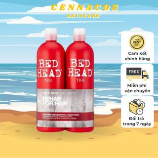 Dầu gội xả tigi đỏ bedhead chính hãng cặp dầu gội xả phục hồi hư tổn 750ml