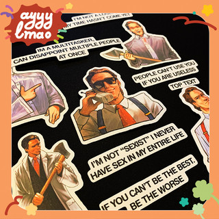 Bộ hình dán Sticker Sigma grindset meme Patrick Bateman