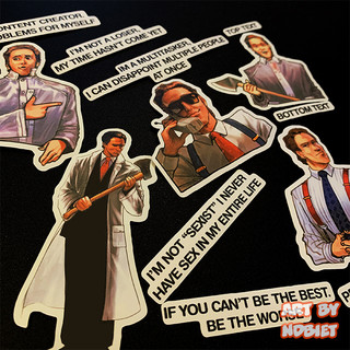 Bộ hình dán Sticker Sigma grindset meme Patrick Bateman [American Psycho]