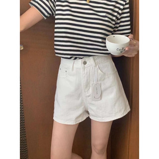 Quần short jeans cạp cao trơn màu 7591/ 7256