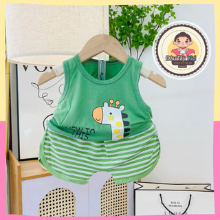 Bộ quần áo ba lỗ Dâu Tây Kid  nhiều màu sắc chất liệu kháng khuẩn cho bé từ 6-24m tuổi, DAUTAY15