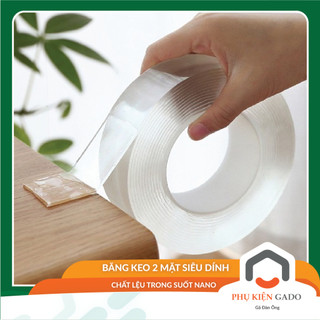 Băng keo 2 mặt GADO miếng dán ma thuật trong suốt siêu bám dính nhiều bề mặt