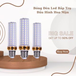Bóng đèn led siêu sáng 24w đầu hình hoa mận, bóng led trang trí phòng hiện đại, bền đẹp