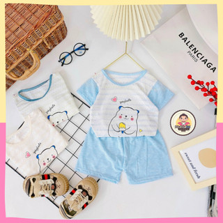 Bộ quần áo cộc, ba lỗ Dâu Tây Kid bé trai, bé gái nhiều màu sắc họa tiết chất liệu thoáng mát cho bé, DAUTAY19
