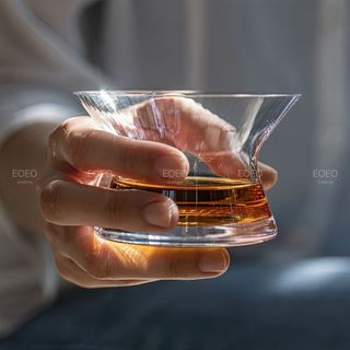  Ly rock thủy tinh pha lê Đế Xoay Cốc Uống Rượu whisky rượu mạnh Sang trọng 
