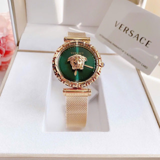 Đồng Hồ Nữ Versace VEDV00819 Máy Thuy Quartz (Pin) Dây Mesh Kính Sapphiare Mặt Xanh Logo Đầu Rắn Siz 38mm