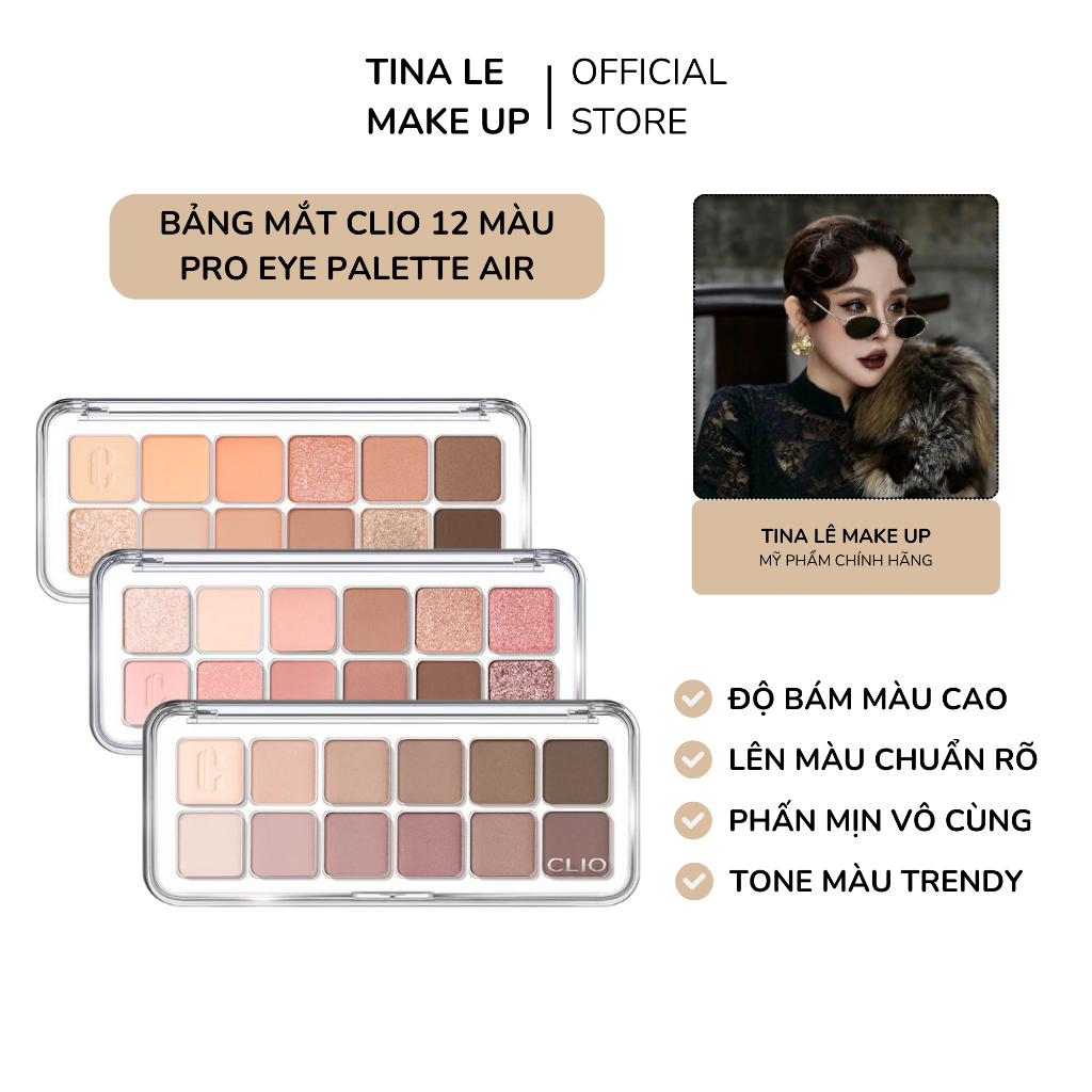 Bảng Mắt Clio 12 Ô Màu Clio Pro Eye Palette Air #02 Rose Connect