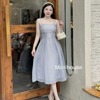 Set áo sơ mi + váy buộc nơ trắng