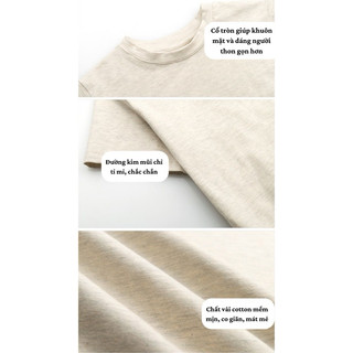 Áo babytee ôm dáng basic áo thun trơn chiết eo nhiều màu cotton co giãn eooshop