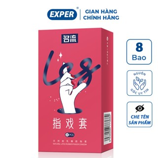 Bao cao su ngón tay LES LEG, bcs ngón tay siêu mỏng, nhiều gel bcs ngón tay 1 hộp 8 bcs