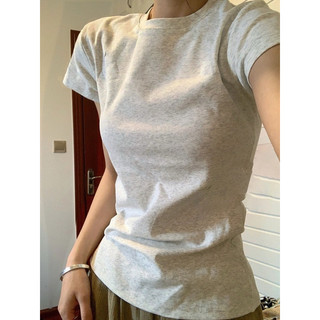Áo babytee ôm dáng basic áo thun trơn chiết eo nhiều màu cotton co giãn eooshop